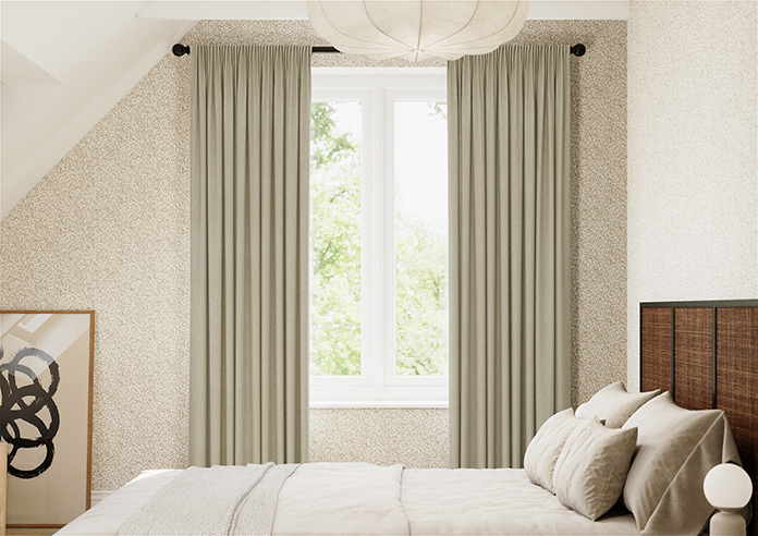 Delicate Chevron, Hessian - Made to Measure Curtains - Image 3